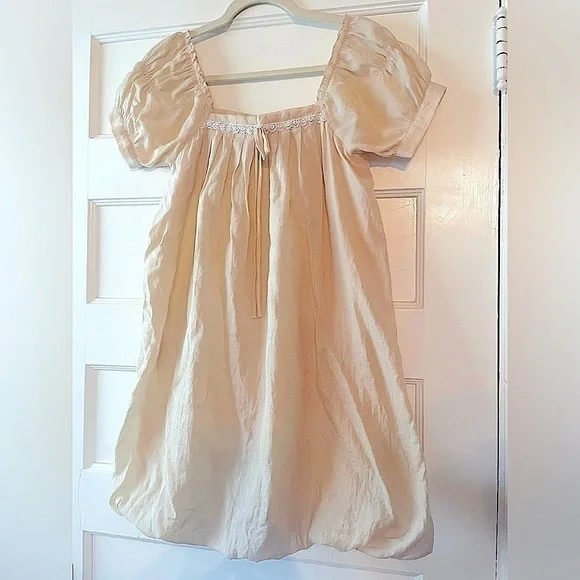 Lovestitch cream colored bubble hem mini dress - Picture 1 of 7